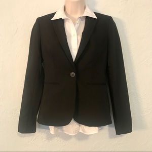 H&M Classic Black Single-Button Blazer NWOT Size 4 Work Office